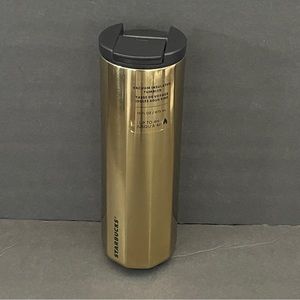 NEW Starbucks Gold Faceted Stainless Steel Vacuum Insulated Tumbler 16oz (2019)